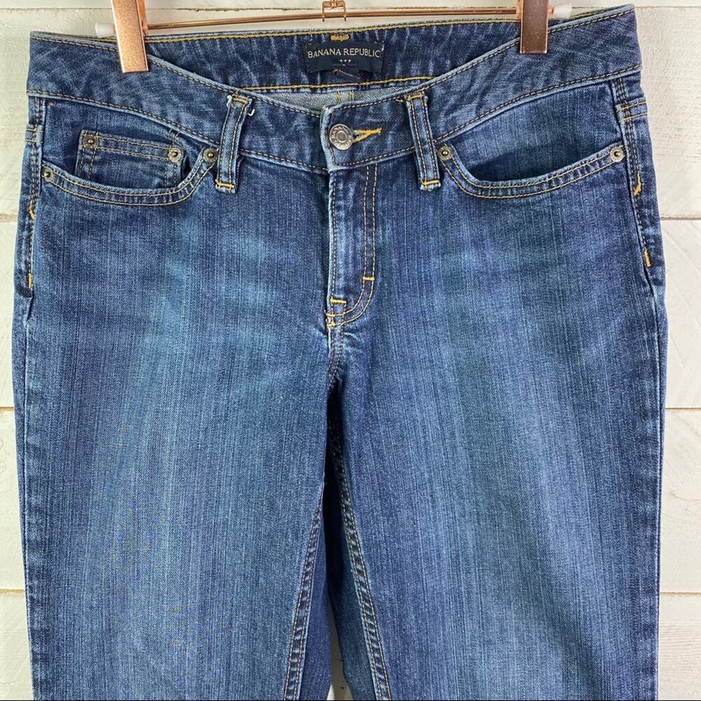 BANANA REPUBLIC Medium Wash‎ Low Rise Boyfriend Denim Bootcut Jeans Size 4 - Picture 3 of 12